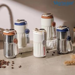 Microcase 304 Paslanmaz Çelik 450 Ml Bilek Askılı Derece Göstergeli Termos Bardak Mug - AL5024