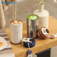 Microcase 304 Paslanmaz Çelik 450 Ml Bilek Askılı Derece Göstergeli Termos Bardak Mug - AL5024