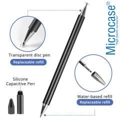 Microcase Universal Telefon Tablet iPad 3in1 Tükenmez ve Disk Uçlu Stylus Pen Dokunmatik Kalem - AL3468