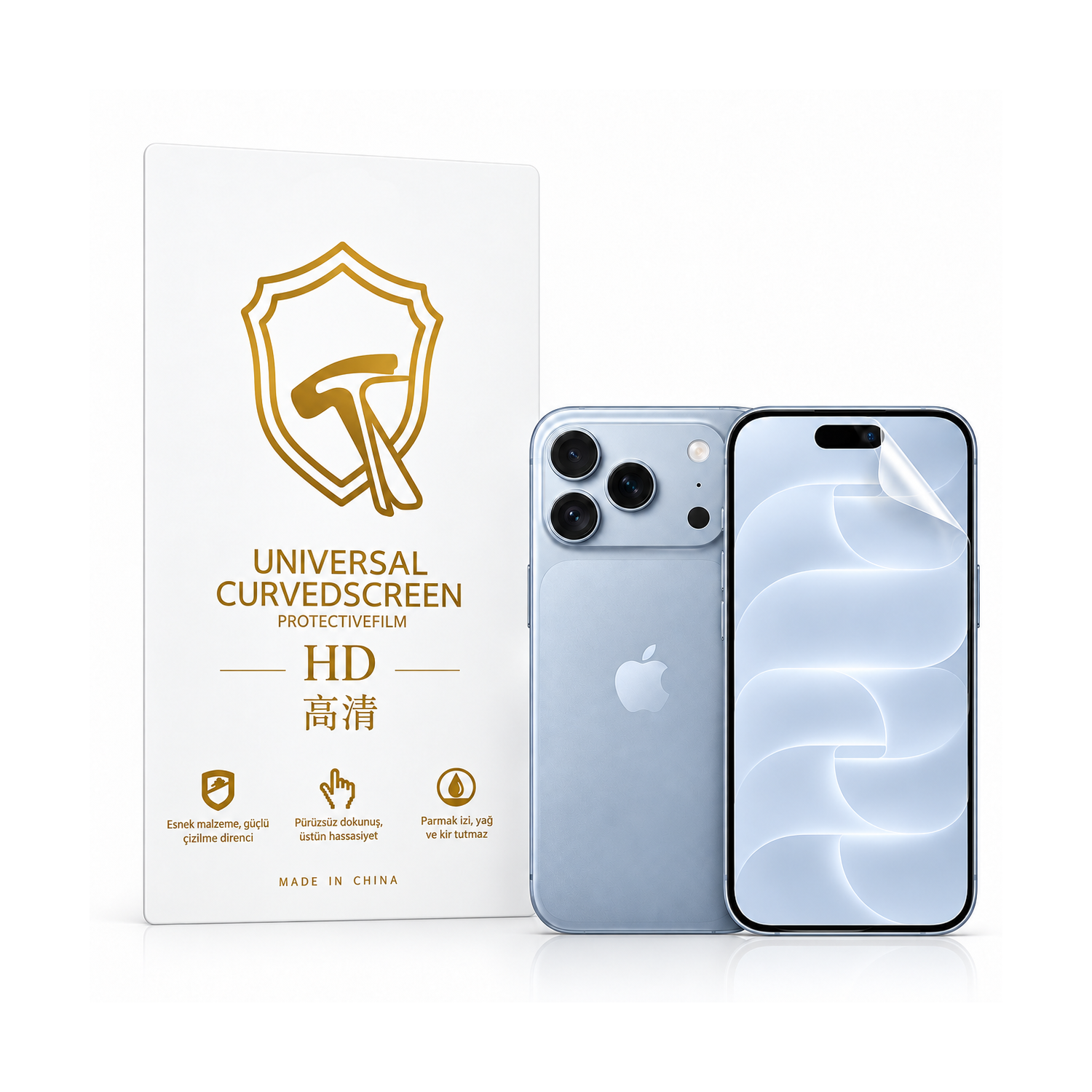Microcase iPhone 18 Pro ile Uyumlu Full Tpu Nano Ön Ekran Koruma Filmi - EKM101