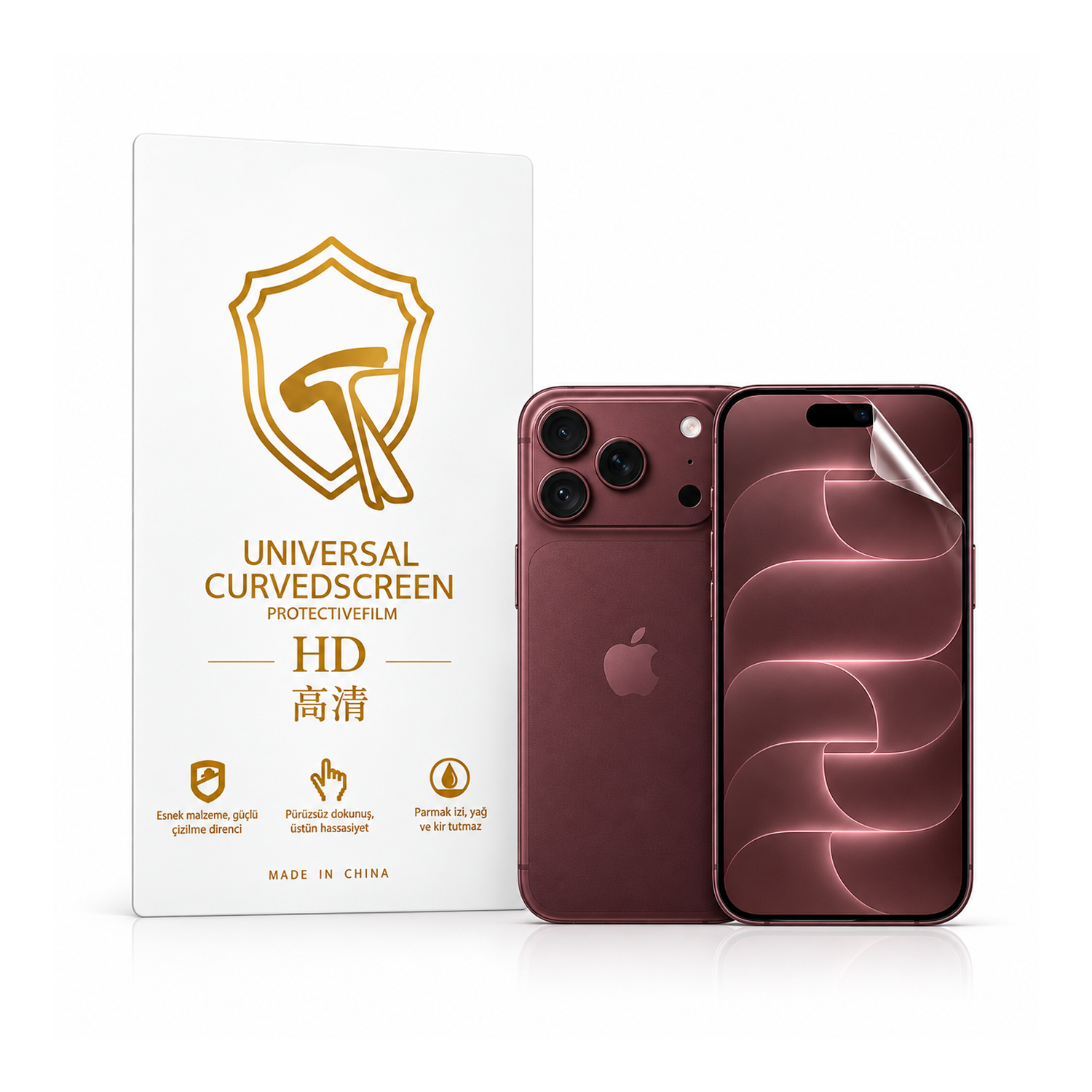 Microcase iPhone 18 Pro Max ile Uyumlu Full Tpu Nano Ön Ekran Koruma Filmi - EKM101