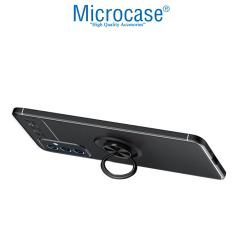 Microcase Samsung Galaxy M52 5G Focus Serisi Yüzüklü Kılıf -Siyah