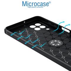 Microcase Samsung Galaxy M22 Focus Serisi Yüzüklü Kılıf - Siyah