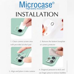 Microcase iPhone 12 Mini 3D Kamera Camı Lens Koruyucu Glass Şeffaf Night DELUX version