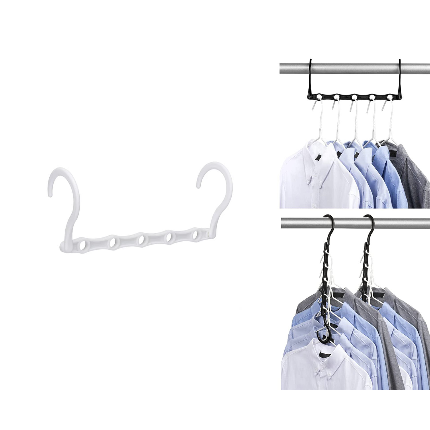 Microcase 5 Delikli Çok İşlevli Katlanabilir Askı Düzenleyici Organizer 1 Adet AL5358