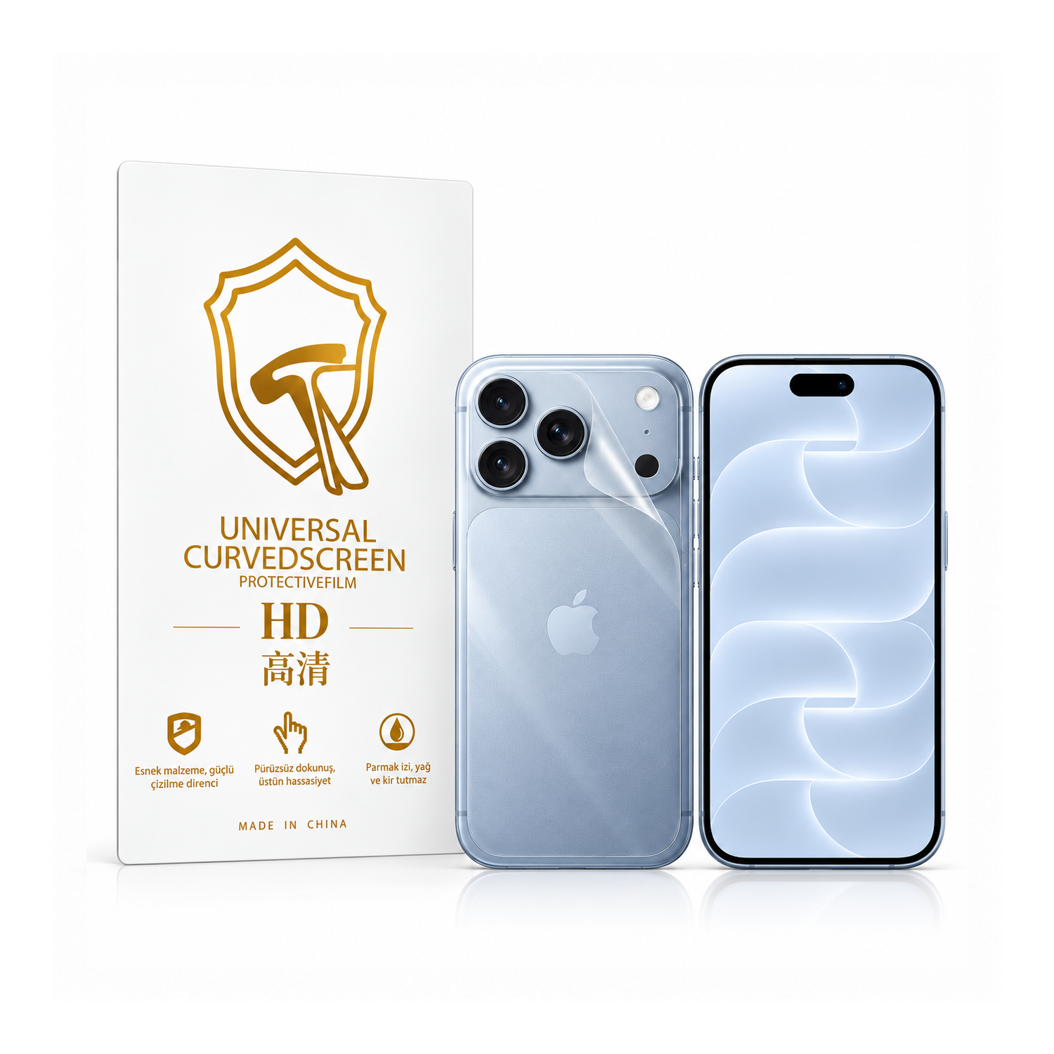 Microcase iPhone 18 Pro ile Uyumlu Full Tpu Nano Ön Ekran Koruma Filmi - EKM102