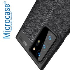 Microcase Samsung Galaxy Note 20 Ultra Leather Tpu Silikon Kılıf - Siyah