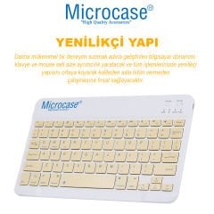 Microcase Tablet ve Telefonlar için Bluetooth Klavye ve Mouse Set - AL3476 Sarı