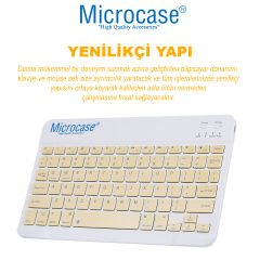 Microcase Tablet ve Telefonlar için Bluetooth Klavye ve Mouse Set - AL3476 Sarı