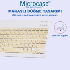 Microcase Tablet ve Telefonlar için Bluetooth Klavye ve Mouse Set - AL3476 Sarı