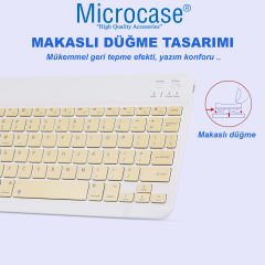Microcase Tablet ve Telefonlar için Bluetooth Klavye ve Mouse Set - AL3476 Sarı