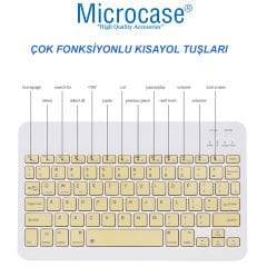 Microcase Tablet ve Telefonlar için Bluetooth Klavye ve Mouse Set - AL3476 Sarı
