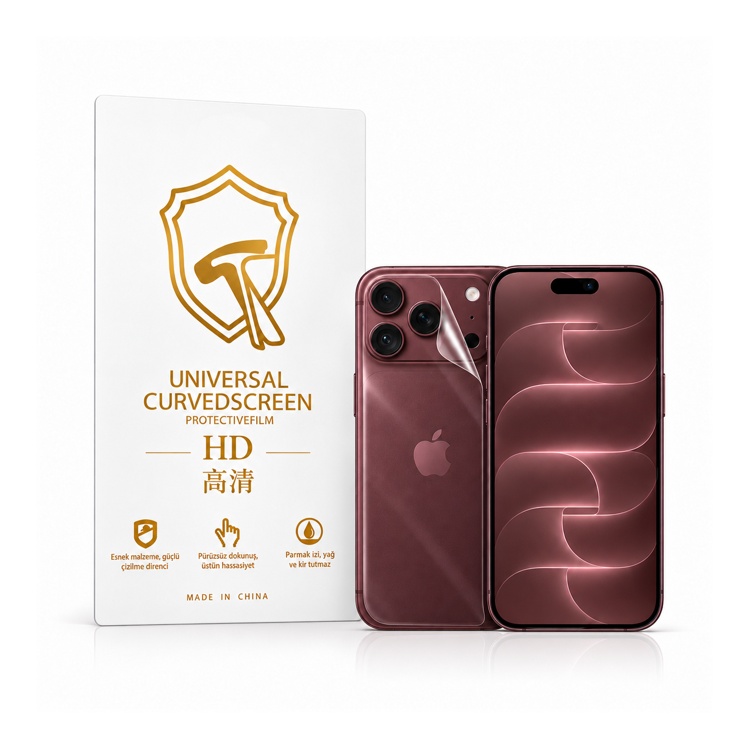 Microcase iPhone 18 Pro Max ile Uyumlu Full Tpu Nano Ön Ekran Koruma Filmi - EKM102