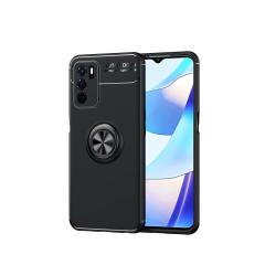 Microcase Oppo A16 Focus Serisi Yüzüklü Kılıf - Siyah