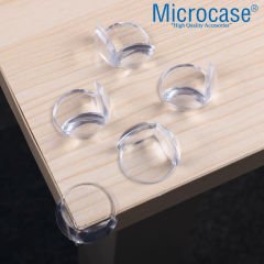 Microcase Bebekler için Eşya Masa Köşe Koruyucu  Şeffaf Kendinden Yapışkanlı Silikon Köşe Koruma -AL4543 4 Adet