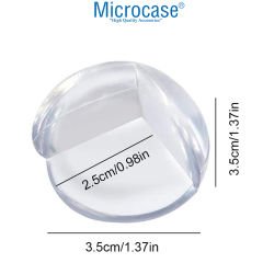 Microcase Bebekler için Eşya Masa Köşe Koruyucu  Şeffaf Kendinden Yapışkanlı Silikon Köşe Koruma -AL4543 4 Adet