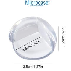 Microcase Bebekler için Eşya Masa Köşe Koruyucu  Şeffaf Kendinden Yapışkanlı Silikon Köşe Koruma -AL4543 4 Adet