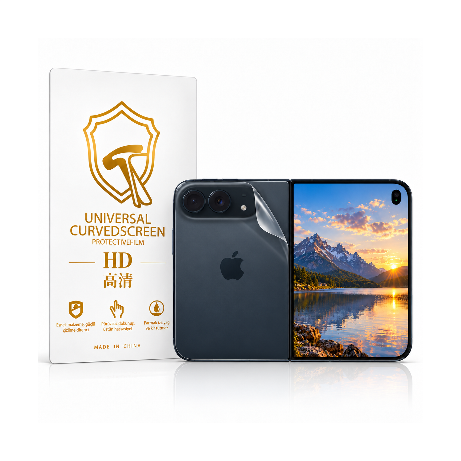 Microcase iPhone DUO ile Uyumlu Full Tpu Nano Ön Ekran Koruma Filmi - EKM102