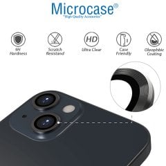Microcase iPhone 13 mini Kamera Camı Lens Koruyucu Halka Set - Siyah