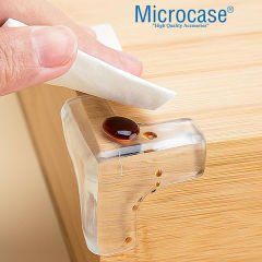 Microcase Bebekler için Eşya Masa Köşe Koruyucu  Şeffaf Kendinden Yapışkanlı Silikon Köşe Koruma -AL4544 4 Adet