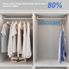 Microcase 5 Delikli Çok İşlevli Katlanabilir Askı Düzenleyici Organizer 2 Adet AL5358