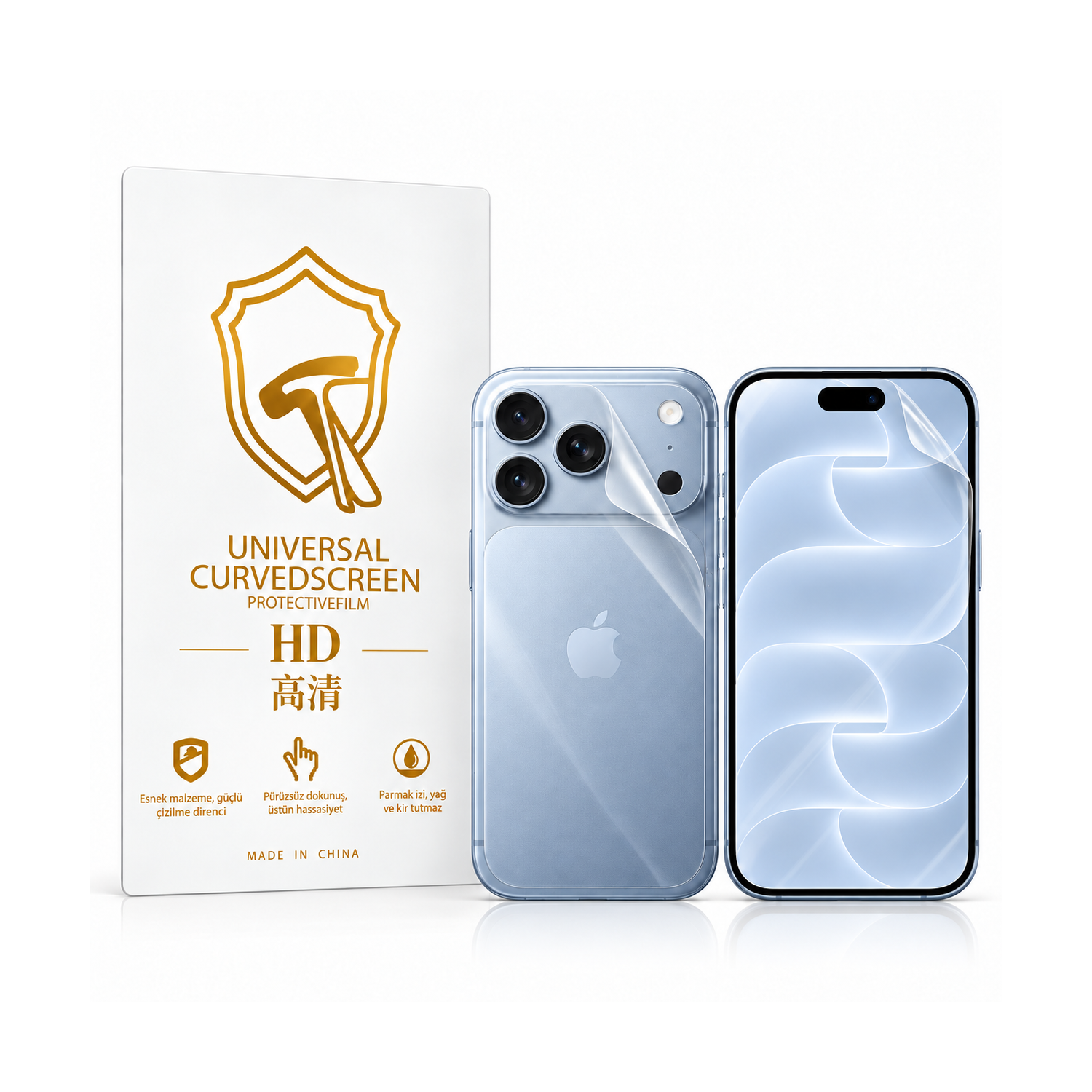 Microcase iPhone 18 Pro ile Uyumlu Full Tpu Nano Ön Ekran Koruma Filmi - EKM103