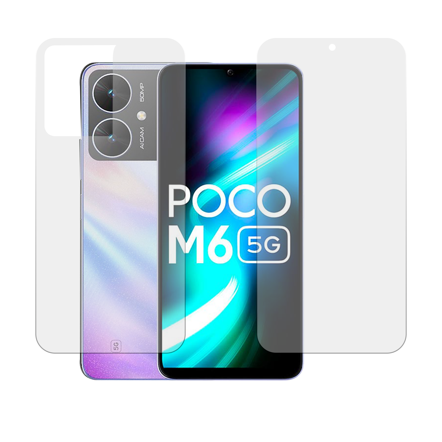 Microcase Poco M6 /Xiaomi Redmi 13C 5G Poco M6 /Xiaomi Redmi 13C 5G Full Ön Arka Kaplama Koruma Filmi - AL3279
