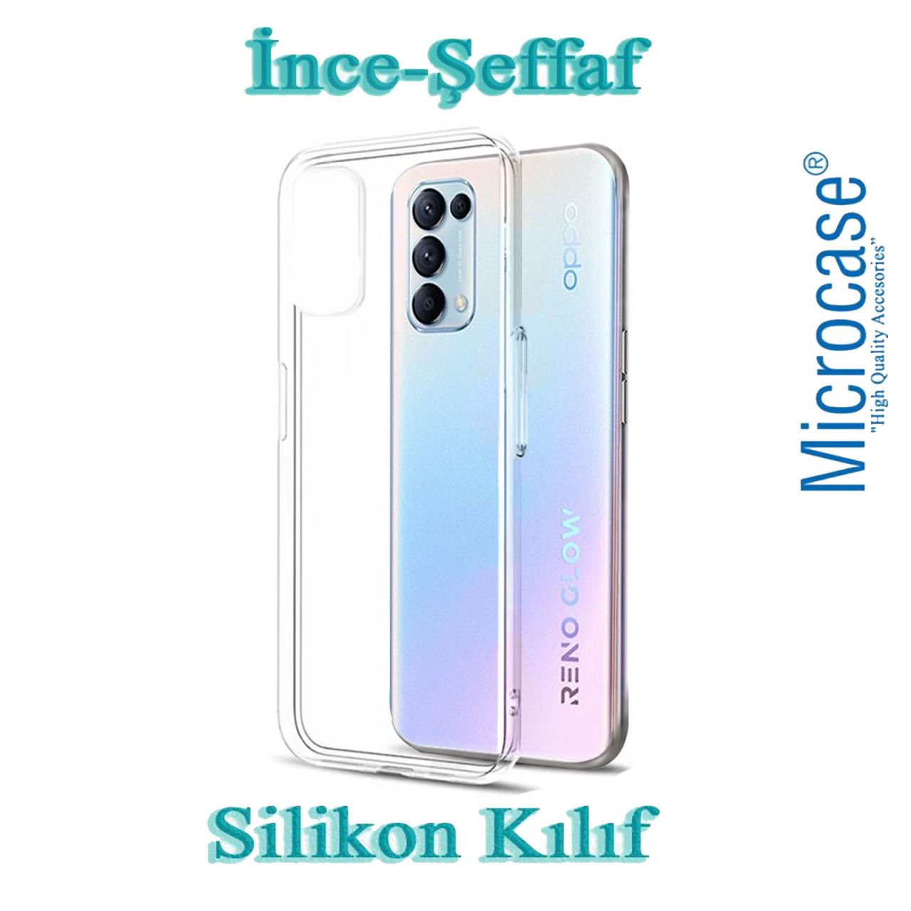 Microcase Oppo Reno 5 Pro (5G) İnce 0.2 mm Soft Silikon Kılıf