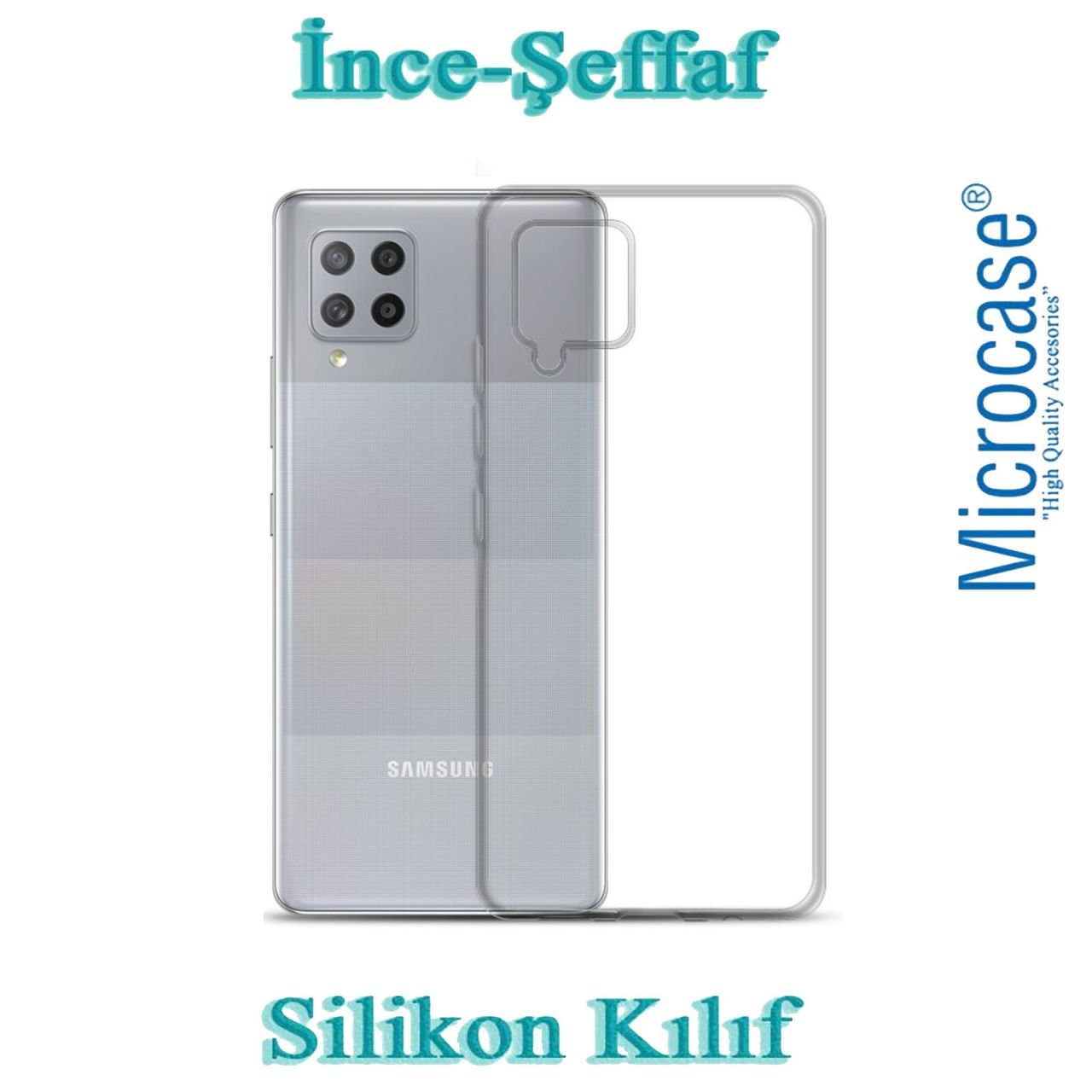 Microcase Samsung Galaxy M12 İnce 0.2 mm Soft Silikon Kılıf - Şeffaf