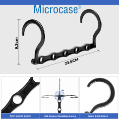 Microcase 5 Delikli Çok İşlevli Katlanabilir Askı Düzenleyici Organizer 3 Adet AL5358