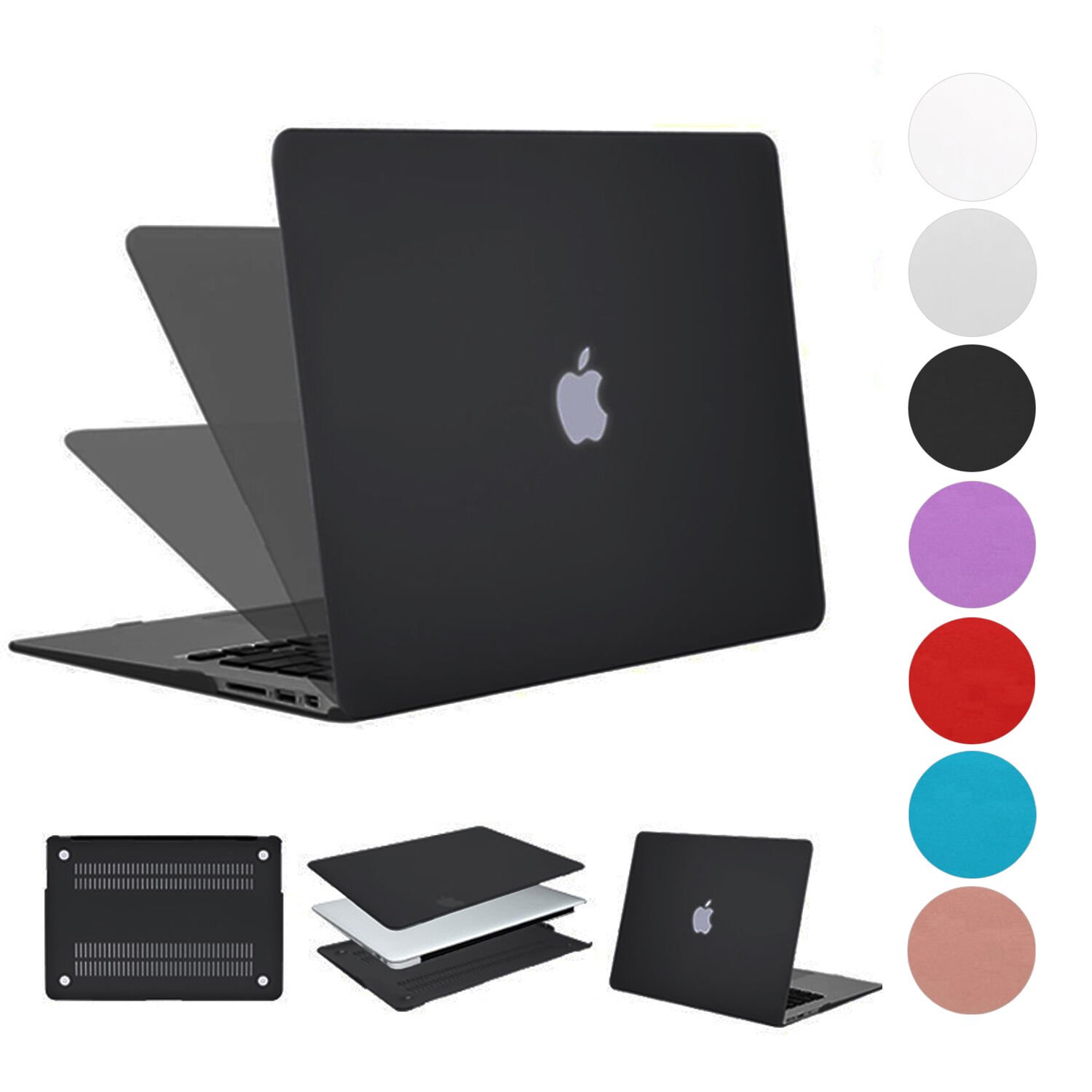 Microcase MacBook Pro 13.3 A1706 Touch Bar Shell Rubber Sert Kapak Kılıf - AL3372 Buzlu Şeffaf