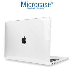 Microcase MacBook Pro 13.3 A1706 Touch Bar Shell Rubber Sert Kapak Kılıf - AL3372 Buzlu Şeffaf