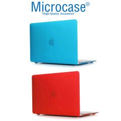 Microcase MacBook Pro 13.3 A1706 Touch Bar Shell Rubber Sert Kapak Kılıf - AL3372 Buzlu Şeffaf