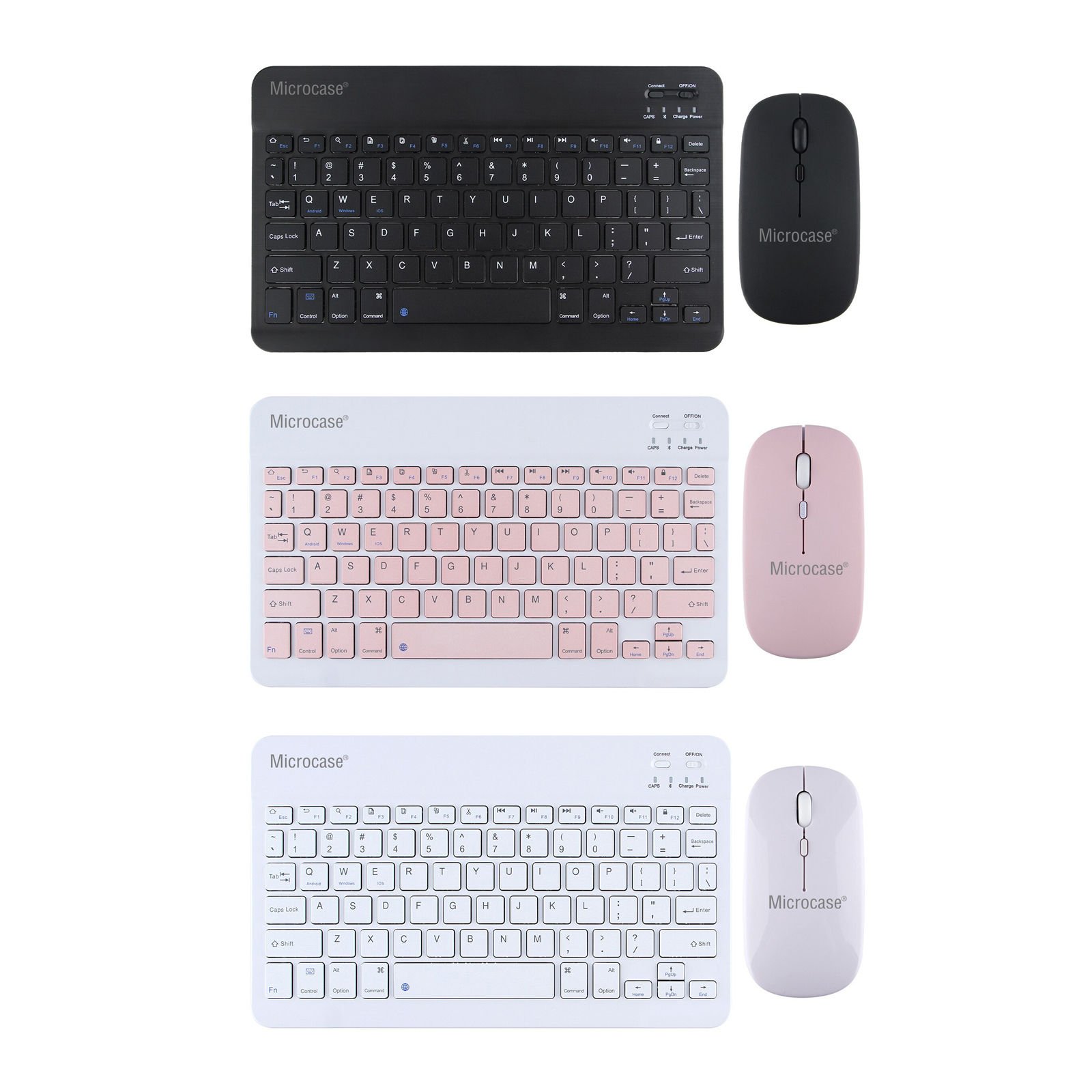 Microcase Tablet ve Telefonlar için Bluetooth Klavye ve Mouse Set - AL3476