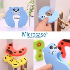 Microcase Hayvan Desenli  Esnek Yumuşak  Kapı Kolu  Koruma  Çocuk Parmak Sıkışma Önleyici Köpük -AL4547 2 Adet
