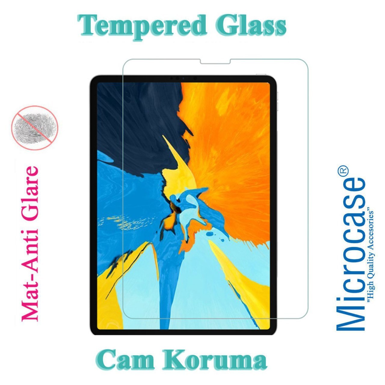 Microcase iPad Pro 11 Tempered Glass Cam Koruma - MAT