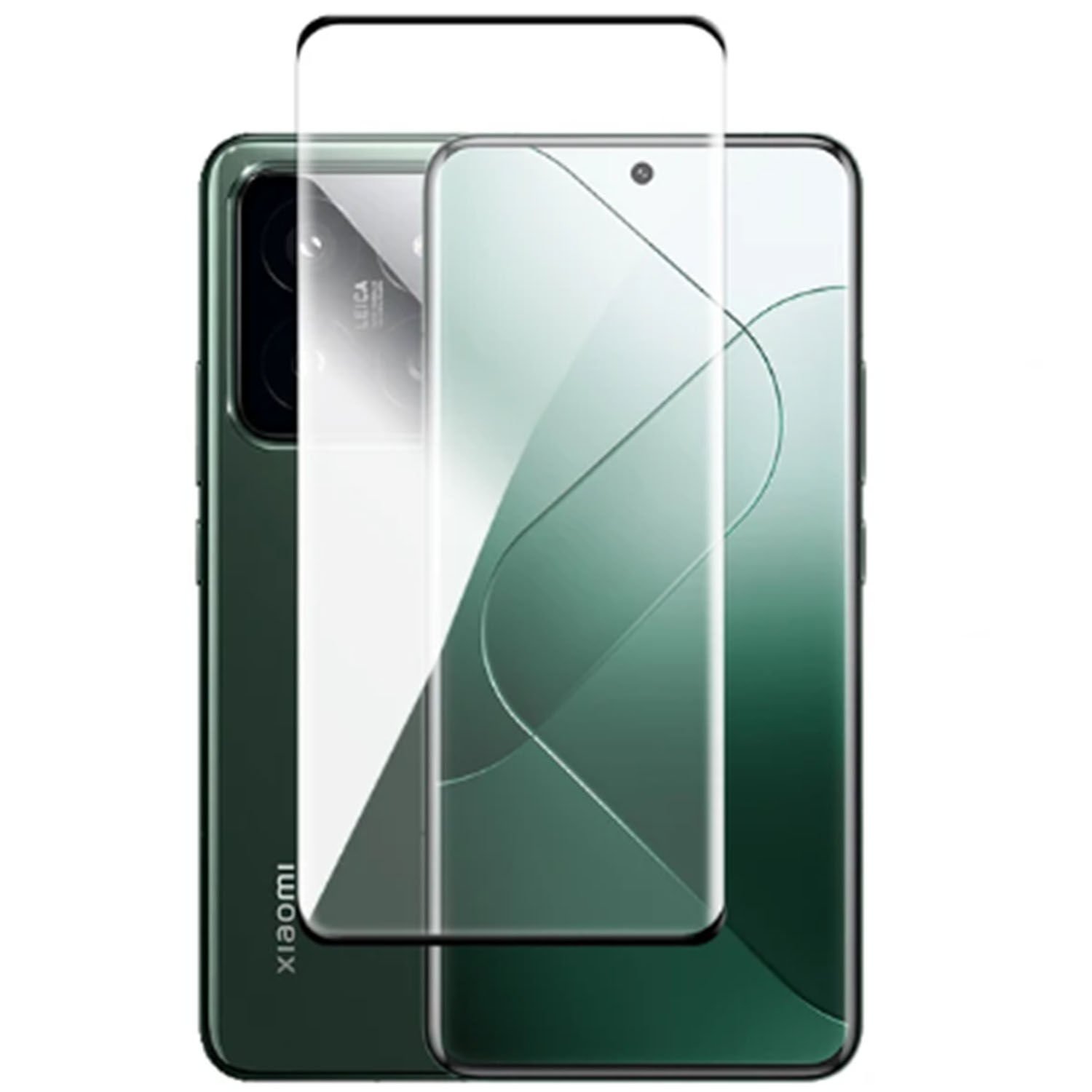 Microcase Xiaomi 14 Pro Global 3D Curved Tam Kaplayan Kavisli Tempered Cam Ekran Koruyucu - AL3282