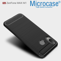 Zenfone Max (M1) ZB555KL Brushed CarbonFiberSilikon TPU Kılıf+CAM
