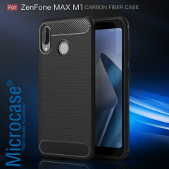 Zenfone Max (M1) ZB555KL Brushed CarbonFiberSilikon TPU Kılıf+CAM