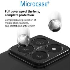 Microcase Xiaomi 14 Global Kamera Lens Koruma Halkası - Kapalı Tasarım Siyah AL3401