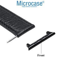 Microcase Apple Watch 42-44-45 mm to 22 mm Çevirici Metal Kordon Kayış Adaptörü Set - AL3135 Siyah