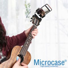 Microcase Müzisyenler için Klipsli Gitar Telefon Tutucu Nota Okuma/Video Kayıt - AL3477