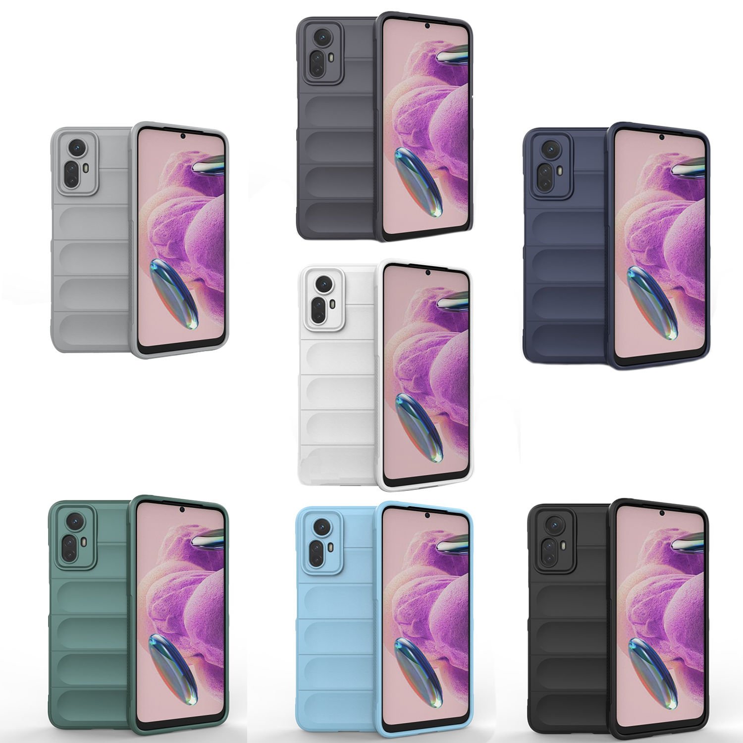 Microcase Xiaomi Redmi Note 12S 4G Miami Serisi Darbeye Dayanıklı Silikon Kılıf - AL3420