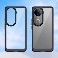 Microcase Vivo V50 Lite Shield Serisi Darbeye Dayanıklı Yarı Esnek Plastik Tpu Kılıf - AL8100