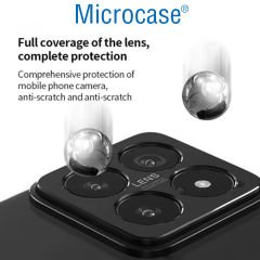 Microcase Xiaomi 14 Pro Global Kamera Lens Koruma Halkası - Kapalı Tasarım Siyah AL3401
