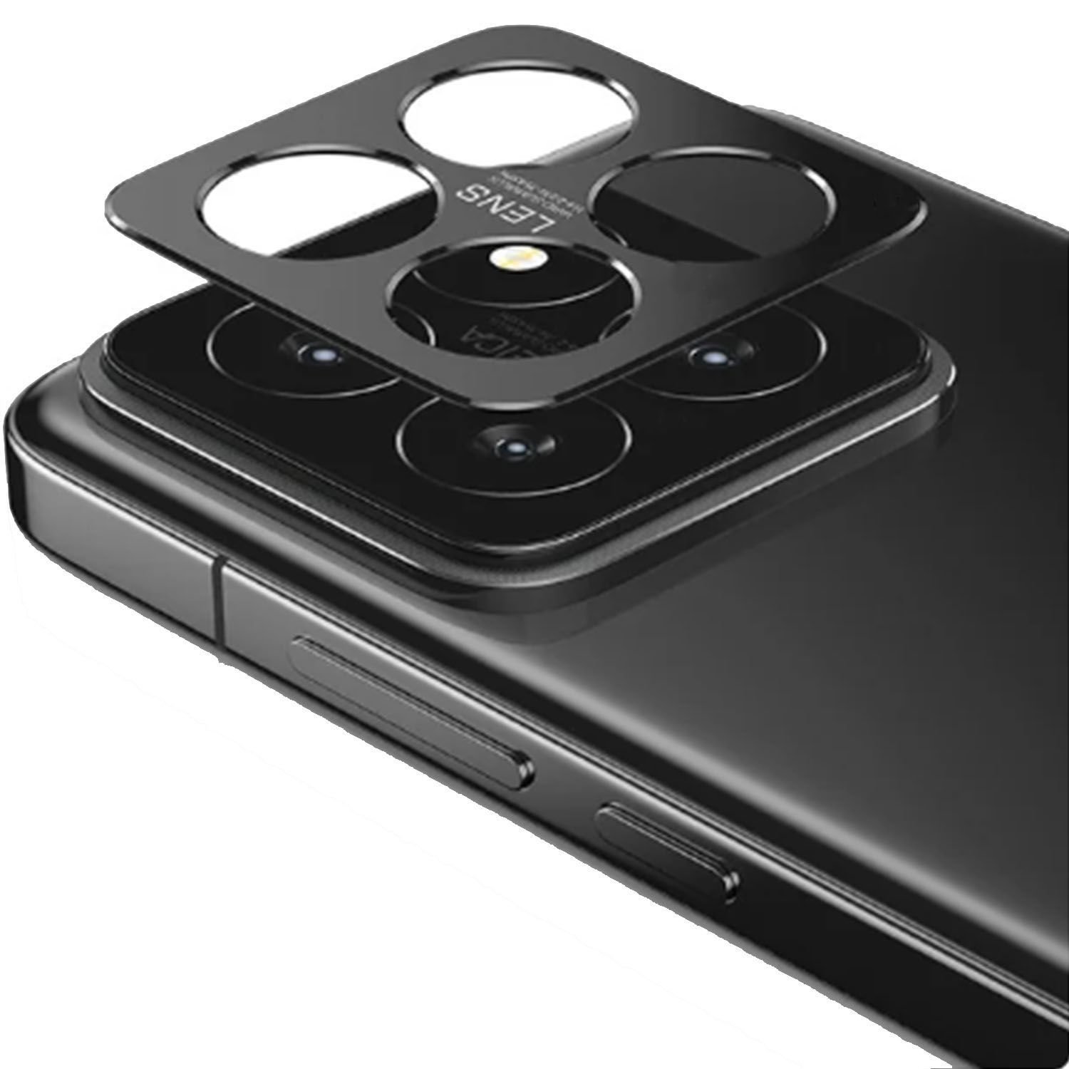 Microcase Xiaomi 14 Pro Global Kamera Lens Koruma Halkası - Kapalı Tasarım Siyah AL3401