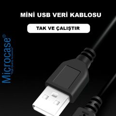 Microcase Mini USB Data Şarj Kablosu Kamera Mp3 Mp4 Ps3 Radyo Navigasyon Şarj Kablosu Piramit Uç 200CM AL4784