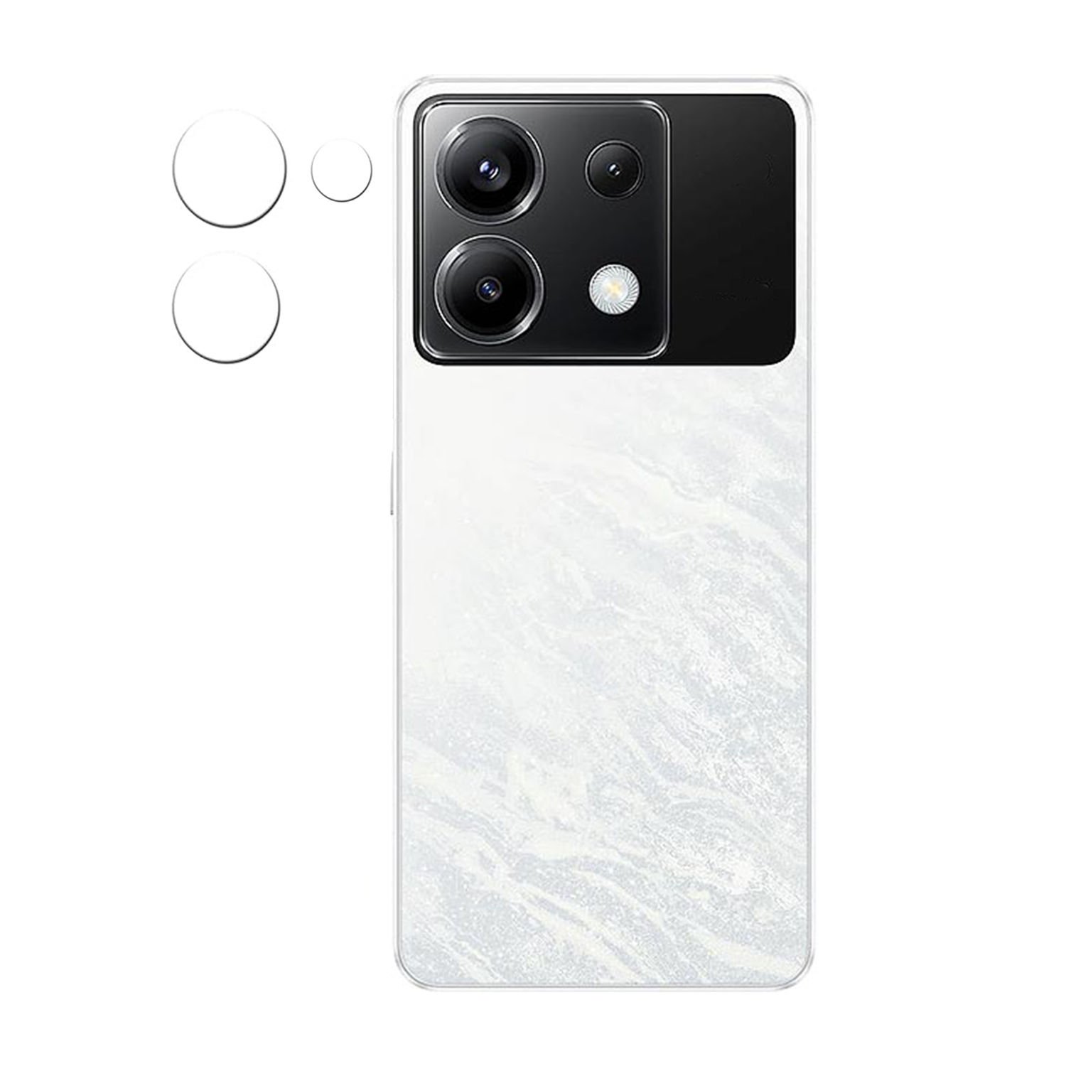 Microcase Poco X6 / Xiaomi Redmi Note 13 Pro 5G  Kamera Camı Lens Koruyucu Nano Esnek Film-AL3400