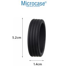 Microcase  Silikon  Aşınmaya Dayanıklı Ses Önleyici Bavul Tekerlek Kılıfı Düz Kalıp-AL4548  8 Adet Siyah