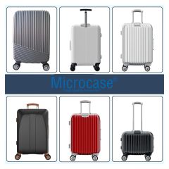 Microcase  Silikon  Aşınmaya Dayanıklı Ses Önleyici Bavul Tekerlek Kılıfı Düz Kalıp-AL4548  8 Adet Siyah